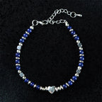Fortune Jewel Natural Stone Amazonite Amethyst Lazurite Rose Quartz Heart Positive Balance Bracelet