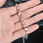 Fortune Jewel Natural Stone Amazonite Amethyst Lazurite Rose Quartz Heart Positive Balance Bracelet