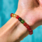 Fortune Jewel Red Agate Om Mani Padme Hum Five Directions Gods of Wealth Zircon Cyclone Charm Self-acceptance Bracelet