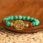 Fortune Jewel Natural Jade Om Mani Padme Hum Cyclone Charm Prosperity Bracelet
