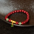 Fortune Jewel Cinnabar Bamboo Concentration Bracelet