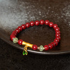 Fortune Jewel Cinnabar Bamboo Concentration Bracelet