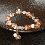 Fortune Jewel Natural Super Seven Crystal Irregular Small Pieces Positive Bracelet