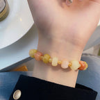 Fortune Jewel Golden Silk Jade Pumpkin Beads Wealth Luck Bracelet