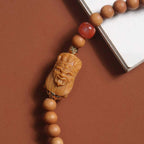 Fortune Jewel Tibetan Zakiram Goddess Of  Wealth South Red Agate Sandalwood Fortune Bracelet