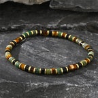 Fortune Jewel Natural Hematite Tiger Eye Stones Support Bracelet