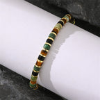 Fortune Jewel Natural Hematite Tiger Eye Stones Support Bracelet