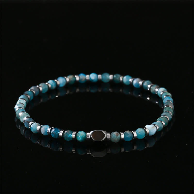 Fortune Jewel Apatite Hematite Communication Bracelet