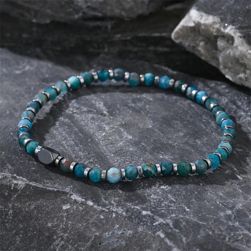 Fortune Jewel Apatite Hematite Communication Bracelet