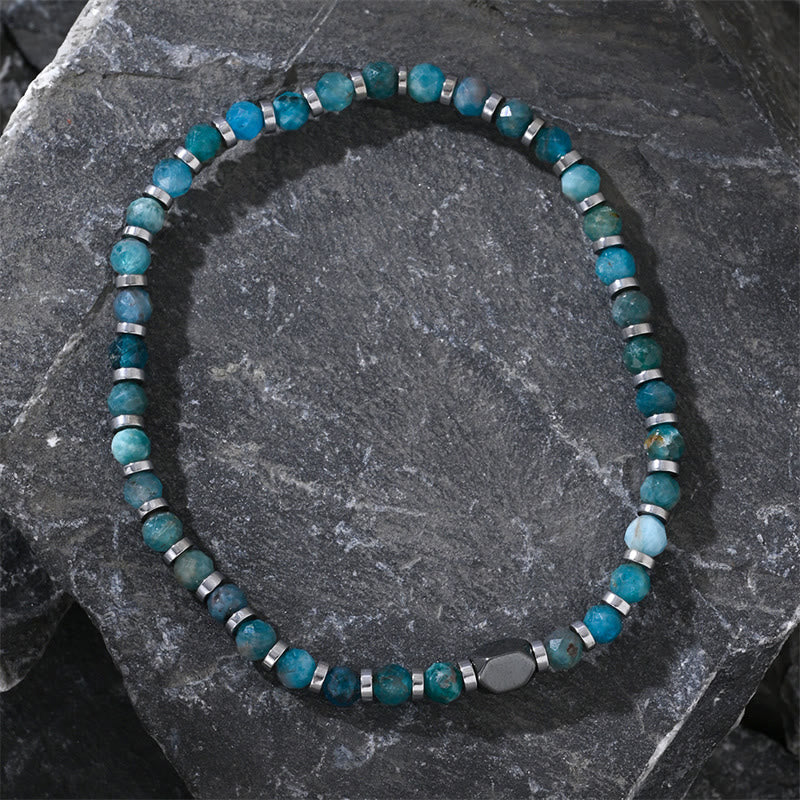 Fortune Jewel Apatite Hematite Communication Bracelet