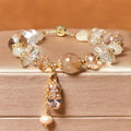 Fortune Jewel Natural Citrine Green Strawberry Quartz PiXiu Prosperity Bracelet