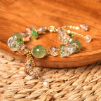 Fortune Jewel Natural Citrine Green Strawberry Quartz PiXiu Prosperity Bracelet