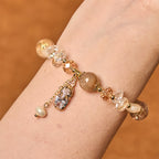 Fortune Jewel Natural Citrine Green Strawberry Quartz PiXiu Prosperity Bracelet