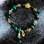 Fortune Jewel Natural Red Tiger Eye Green Tiger Eye Beads Weight Balance Bracelet