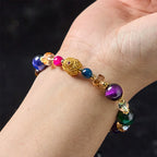 Fortune Jewel Natural Colored Tiger Eye Stone Weight Balance Bracelet