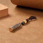 Fortune Jewel Tibetan Om Mani Padme Hum Shurangama Mantra Vajra Pattern Copper Purity Key Chain