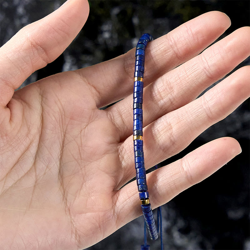 Fortune Jewel Natural Lazurite Spacer Bead Positive Balance Bracelet