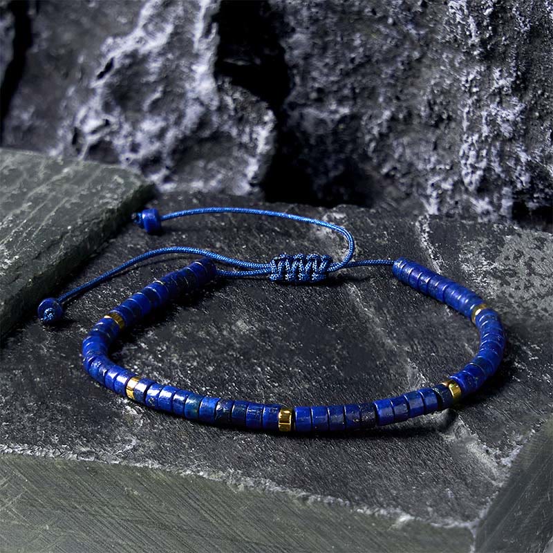 Fortune Jewel Natural Lazurite Spacer Bead Positive Balance Bracelet