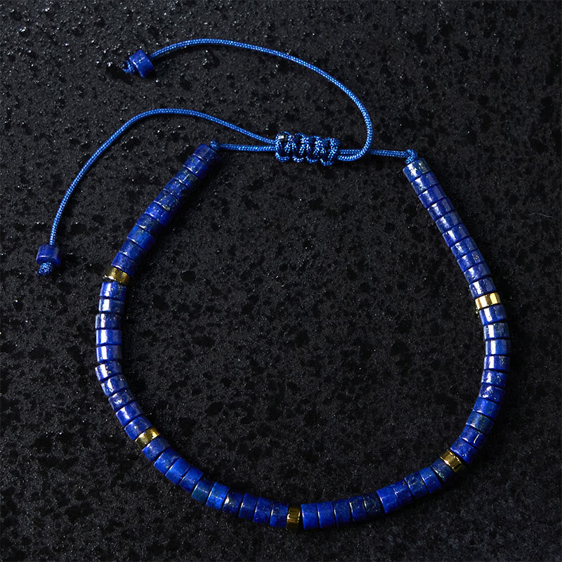 Fortune Jewel Natural Lazurite Spacer Bead Positive Balance Bracelet