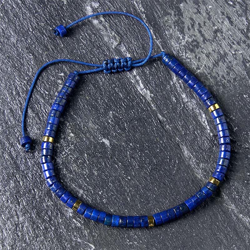 Fortune Jewel Natural Lazurite Spacer Bead Positive Balance Bracelet
