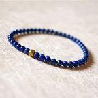 Fortune Jewel 4mm Ultra-thin Lazurite Beads Self Care Bracelet