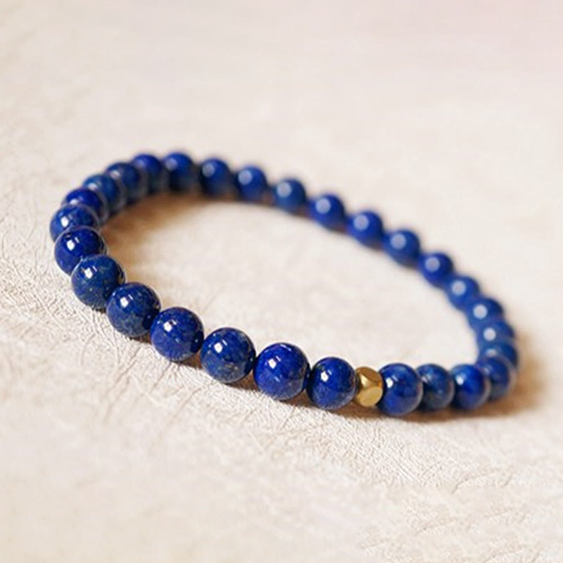 Fortune Jewel 4mm Ultra-thin Lazurite Beads Self Care Bracelet