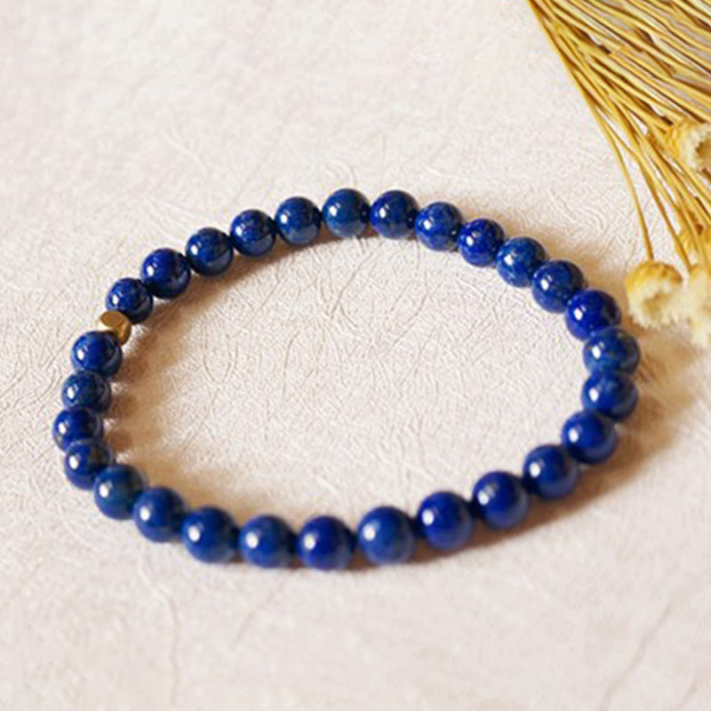 Fortune Jewel 4mm Ultra-thin Lazurite Beads Self Care Bracelet