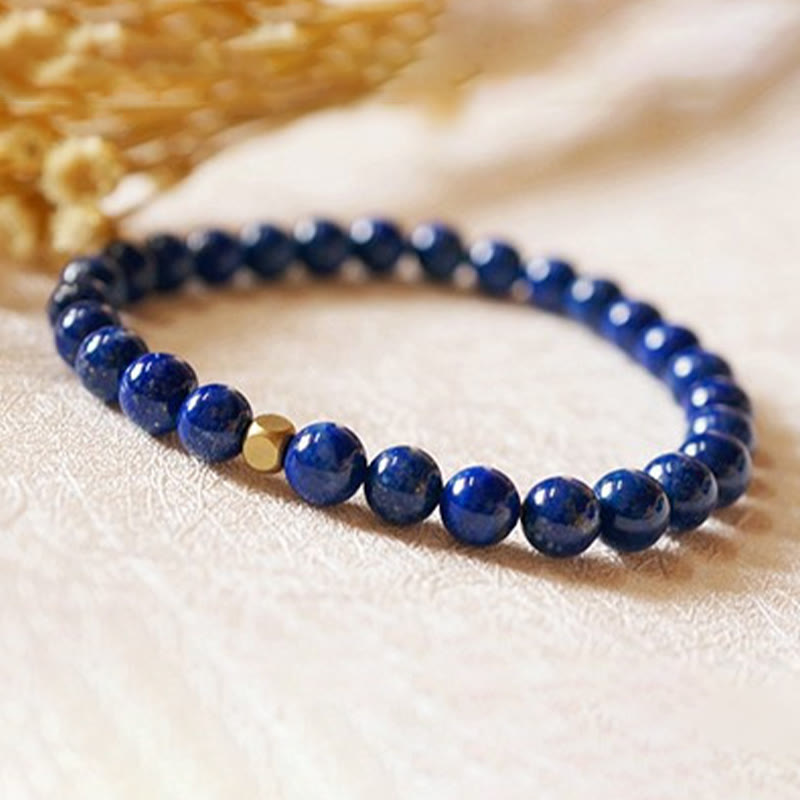 Fortune Jewel 4mm Ultra-thin Lazurite Beads Self Care Bracelet