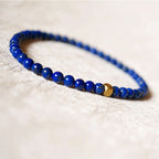 Fortune Jewel 4mm Ultra-thin Lazurite Beads Self Care Bracelet