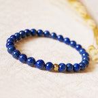 Fortune Jewel 4mm Ultra-thin Lazurite Beads Self Care Bracelet