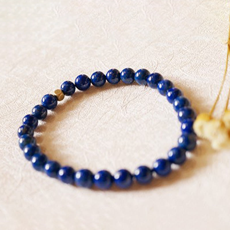 Fortune Jewel 4mm Ultra-thin Lazurite Beads Self Care Bracelet