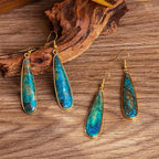 Fortune Jewel Emperor Stone Water Drop Happiness Dangle Earrings