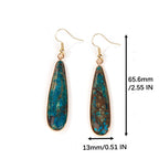 Fortune Jewel Emperor Stone Water Drop Happiness Dangle Earrings