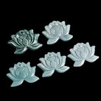 Fortune Jewel Lotus Flower Pattern Carved Jade Prosperity Necklace Pendant