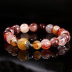 Fortune Jewel Natural Red Hematoid Quartz Beads Balance Bracelet