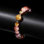 Fortune Jewel Natural Red Hematoid Quartz Beads Balance Bracelet