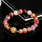 Fortune Jewel Natural Red Hematoid Quartz Beads Balance Bracelet