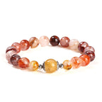 Fortune Jewel Natural Red Hematoid Quartz Beads Balance Bracelet