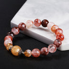 Fortune Jewel Natural Red Hematoid Quartz Beads Balance Bracelet