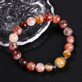 Fortune Jewel Natural Red Hematoid Quartz Beads Balance Bracelet