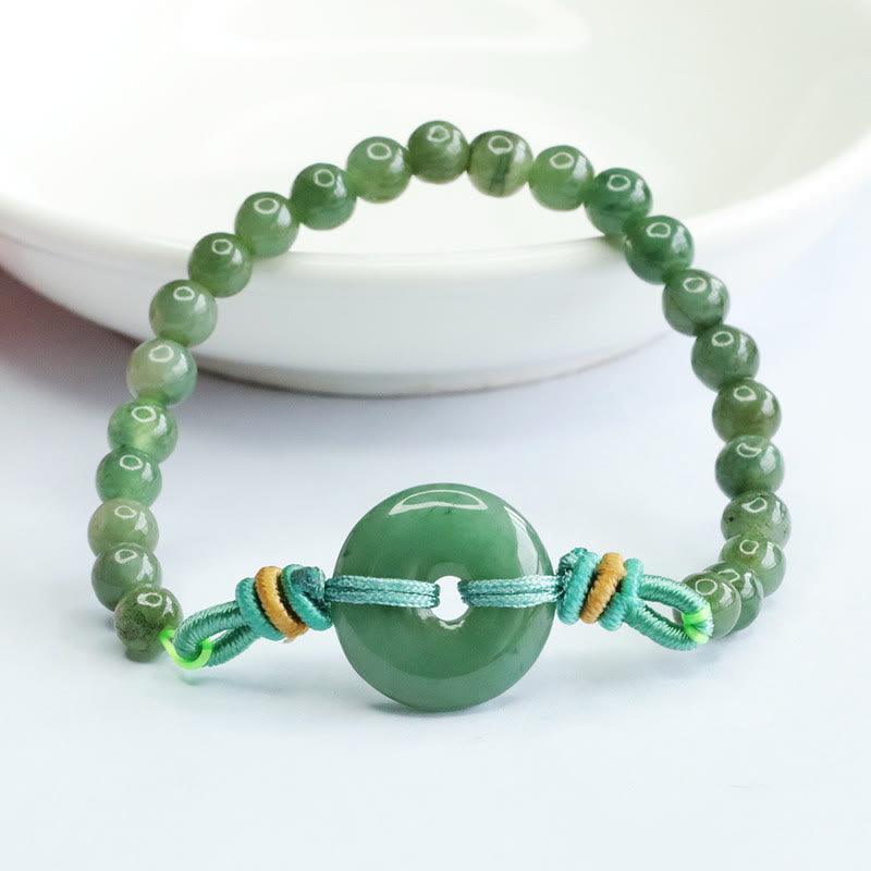 Fortune Jewel Jade Beads Peace Buckle Prosperity Bracelet