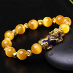 Fortune Jewel Cat Eye Color Change PiXiu Support Bracelet