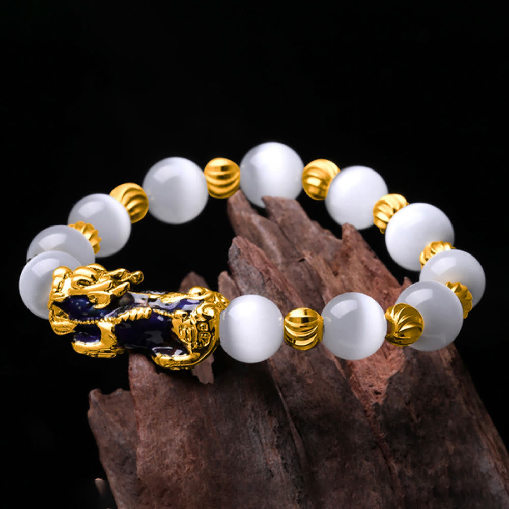 Fortune Jewel Cat Eye Color Change PiXiu Support Bracelet
