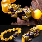 Fortune Jewel Cat Eye Color Change PiXiu Support Bracelet
