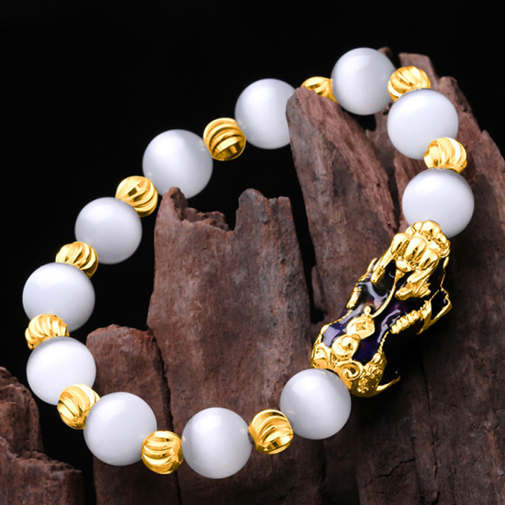 Fortune Jewel Cat Eye Color Change PiXiu Support Bracelet
