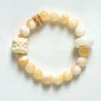 Fortune Jewel Amber Gray Agate Ivory Fruit Confidence Bracelet