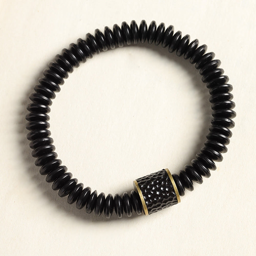 Fortune Jewel Tibetan Coconut Shell Auspicious Clouds Positive Bracelet