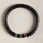 Fortune Jewel Ebony Wood Small Leaf Red Sandalwood Zircon Peace Bracelet