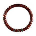 Fortune Jewel Ebony Wood Small Leaf Red Sandalwood Zircon Peace Bracelet