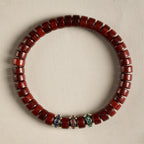 Fortune Jewel Ebony Wood Small Leaf Red Sandalwood Zircon Peace Bracelet